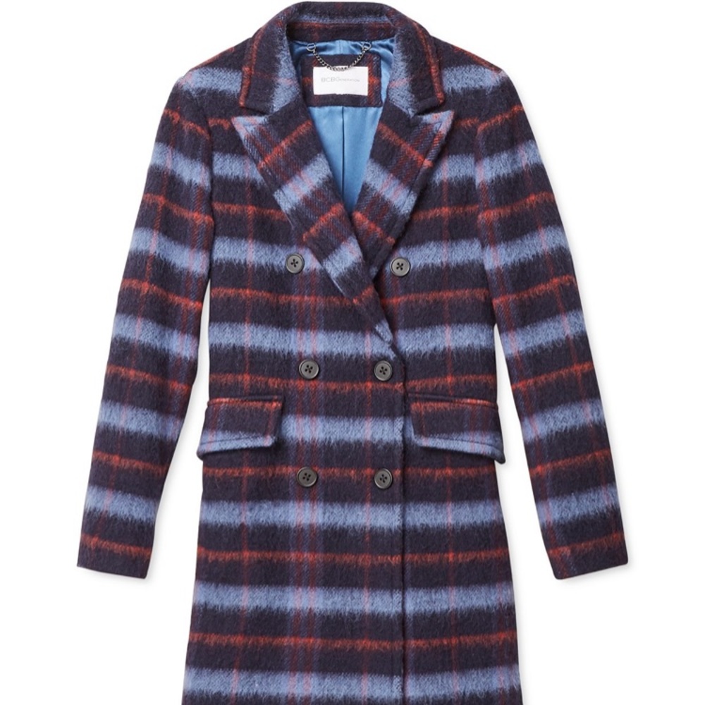 BCBG Plaid Coat